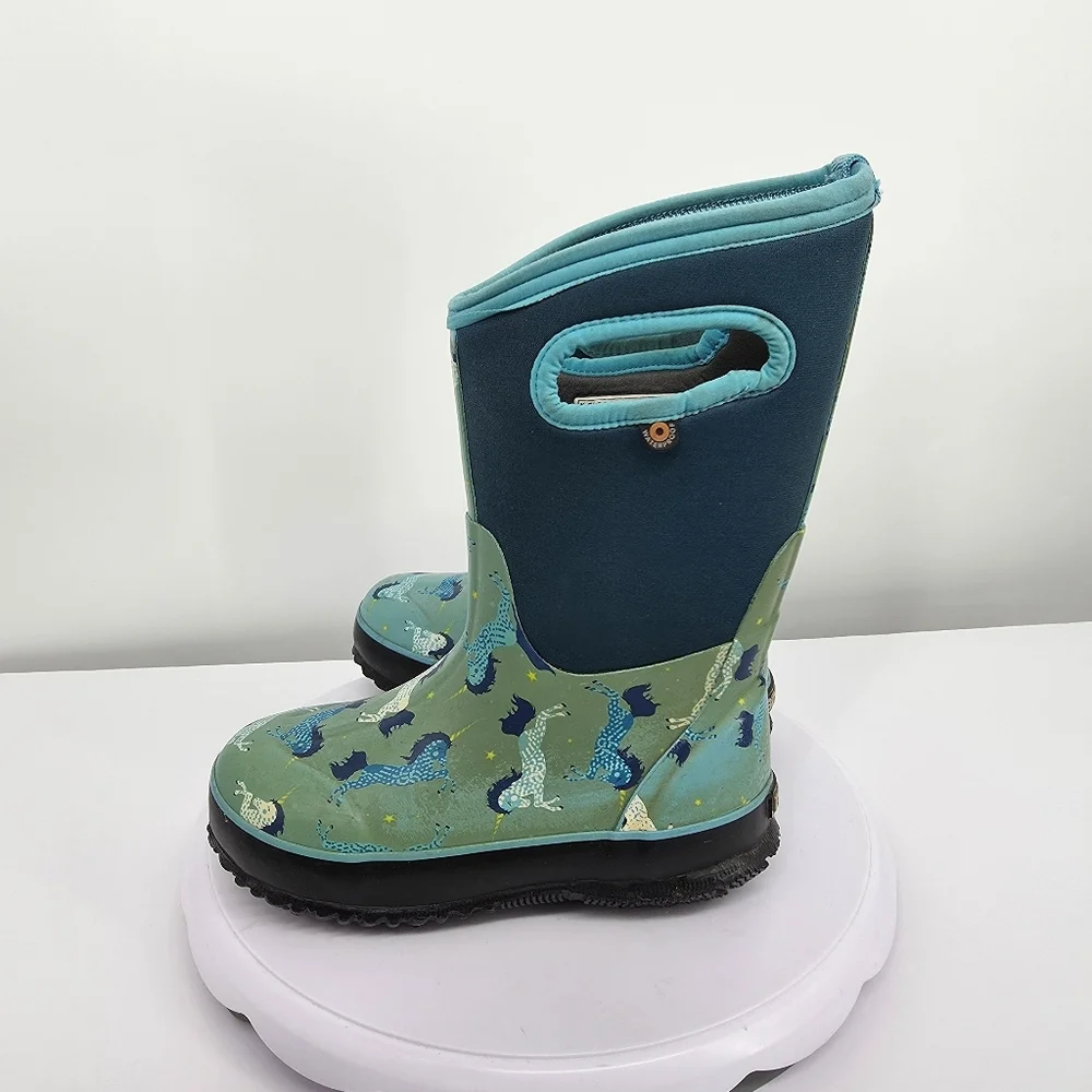 Bogs Kids Size 13 Classic Unicorn Bountiful Waterproof Insulated Rain Boots Teal